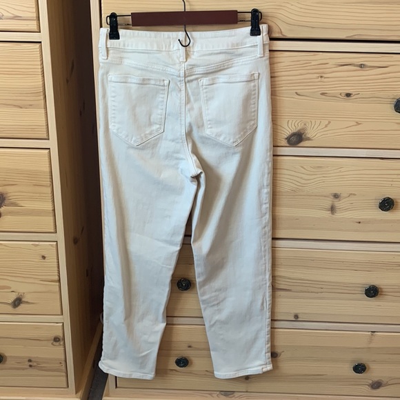 Athleta Sculptek High Waist Flex Straight Leg Ankle Jean Bone Size 6 Petite - Picture 6 of 10